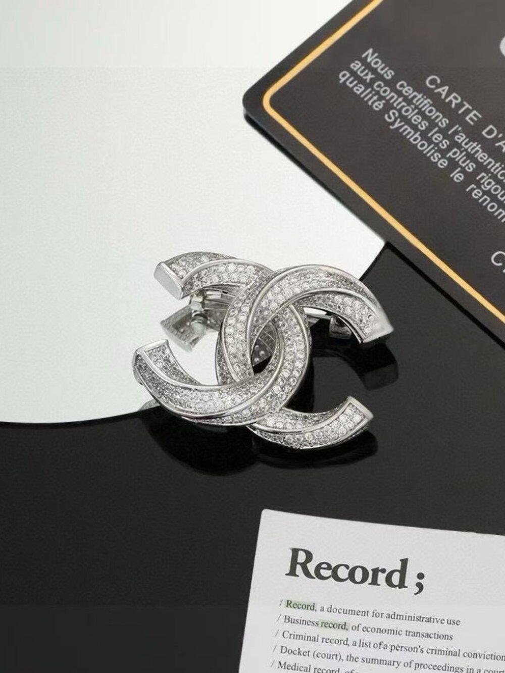 Chanel Classic Double C Diamond Brooch